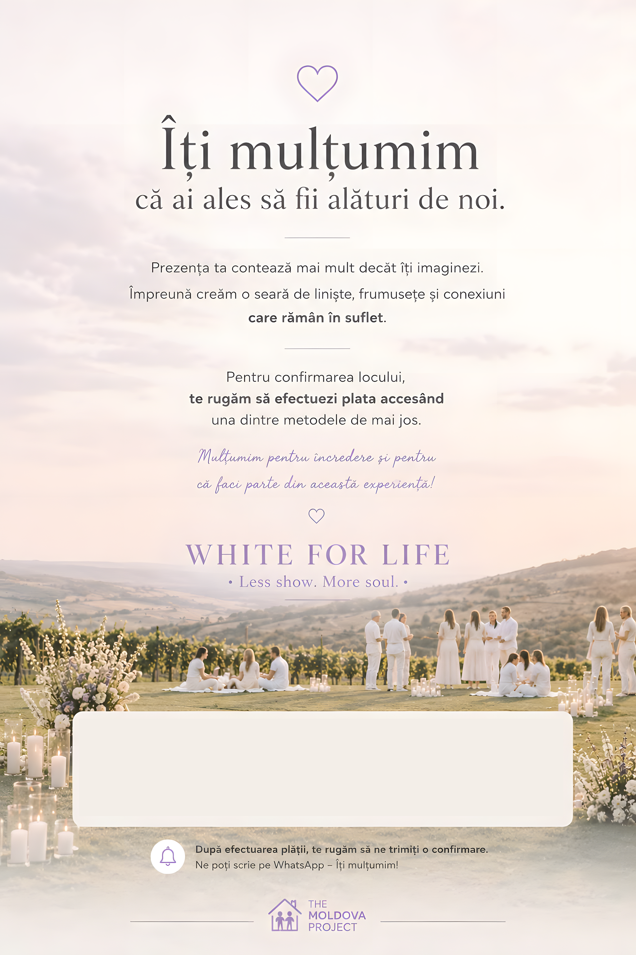 White for Life — Îți mulțumim că ai ales să fii alături de noi
